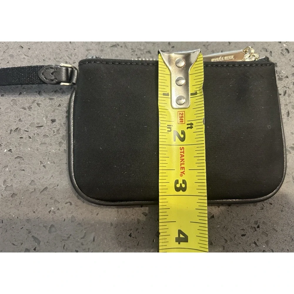New Kate‎ Spade Black Coin Purse Wallet W/Clip Keys